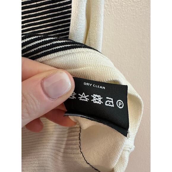 Carlisle Womens Knit Black & White Tank Quiet Luxury Capsule Old Money Medium - Picture 5 of 7